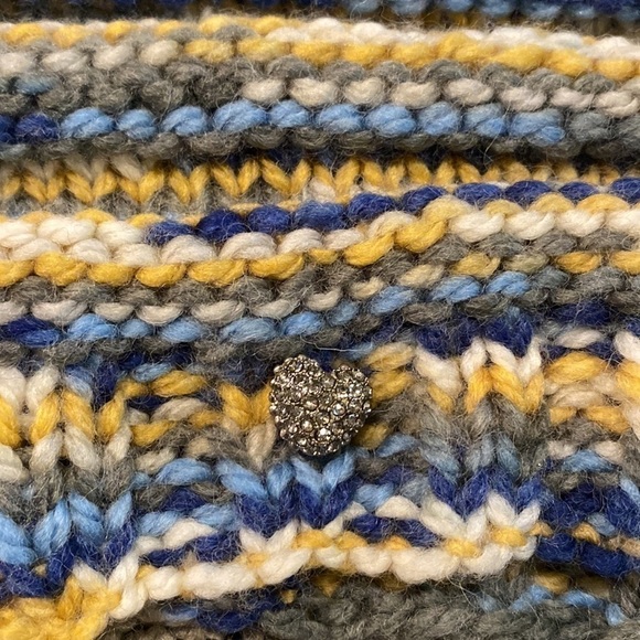 NWOT Knit Hat with Rhinestone Embellishment and Faux Fur Pom Pom main image 4